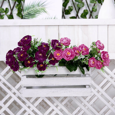 4 Bushes | 12inches Purple Peony Flower Bouquet, Artificial Flower Arrangements
