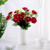 4 Bushes | 12inches Red Peony Flower Bouquet, Artificial Flower Arrangements