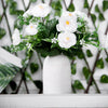 4 Bushes | 12inches White Peony Flower Bouquet, Artificial Flower Arrangements#whtbkgd
