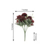 2 Pack | Burgundy Silk Peony Bouquet, Assorted Artificial Flowers For Vases - 12" Tall
