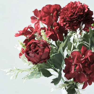 Artificial Flower Bouquet | Mix Silk Flower Bouquet - Peony, Daisy, Hydrangea and Carnation#whtbkgd