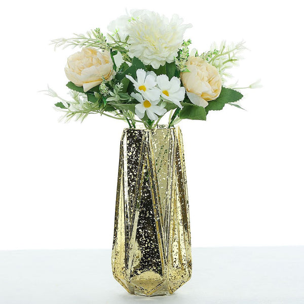 2 Pack | Ivory Silk Peony Bouquet, Assorted Artificial Flowers For Vases - 12 inches Tall