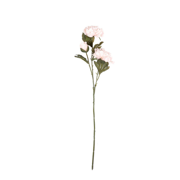 2 Bushes | 29inch Long Stem Peony Flower Spray Blush | Rose Gold Silk Peonies