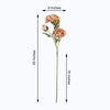 2 Bushes | 29inch Long Stem Peony Flower Spray Dusty Rose Silk Peonies