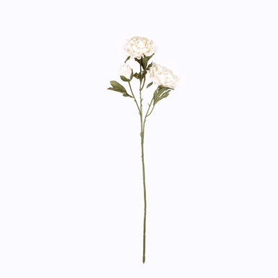 2 Bushes | 29inch Long Stem Peony Flower Spray Ivory Silk Peonies
