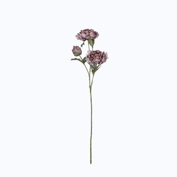 2 Bushes | 29inch Long Stem Peony Flower Spray Mauve Silk Peonies