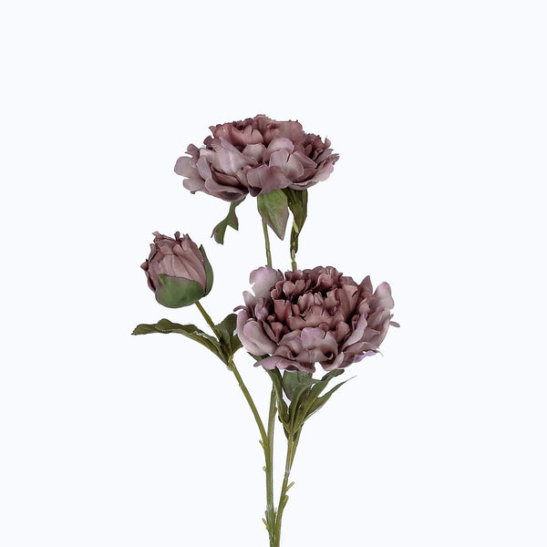 2 Bushes | 29inch Long Stem Peony Flower Spray Mauve Silk Peonies#whtbkgd