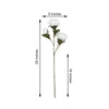 2 Bushes | 29inch Long Stem Peony Flower Spray White Silk Peonies
