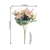 3 Bushes | 11" Silk Peonies, Artificial Peony Flower Bouquet For Vase Floral Arrangement - Rose Gold | Blush