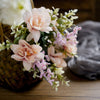 3 Bushes | 11inch Silk Peonies, Artificial Peony Flower Bouquet For Vase Floral Arrangement - Rose Gold | Blush