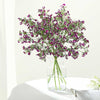 4 Pack | 27inch Purple Babys Breath Artificial Flowers, Gypsophila Real Touch Silk Flowers Stem