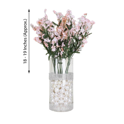 12 Bushes Blush | Rose Gold Artificial Silk Baby Breath Flowers