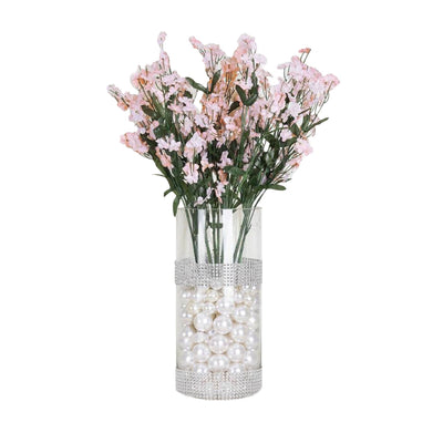 12 Bushes Blush | Rose Gold Artificial Silk Baby Breath Flowers