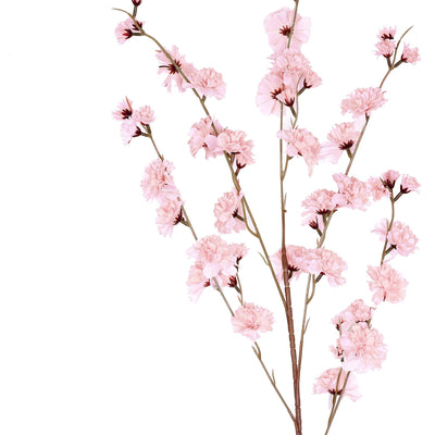 2 Branches | 42inch Carnation Flower Spray, Silk Flower Bouquet - Blush | Rose Gold#whtbkgd#whtbkgd