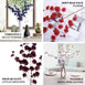 2 Branches | 42inch Burgundy Carnation Flower Spray, Silk Flower Bouquet