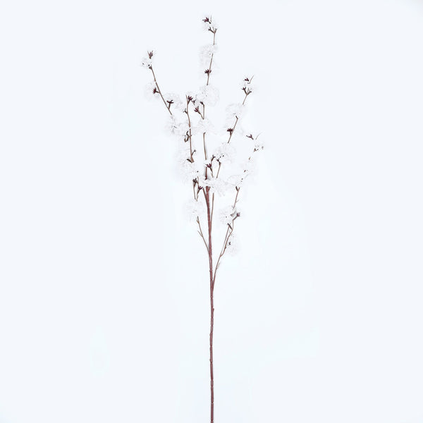 2 Branches | 42inch White Carnation Flower Spray, Silk Flower Bouquet
