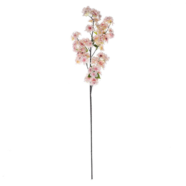 4 Bushes | 40" Tall Silk Artificial Flowers Faux Cherry Blossoms Branches - Blush | Rose Gold