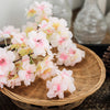 4 Bushes | 40" Tall Silk Artificial Flowers Faux Cherry Blossoms Branches - Blush | Rose Gold