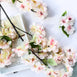 4 Bushes | 40" Tall Silk Artificial Flowers Faux Cherry Blossoms Branches - Blush | Rose Gold