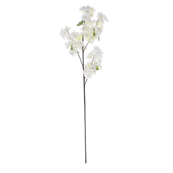 4 Bushes | 40" Tall White Silk Artificial Flowers Faux Cherry Blossoms Branches