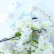 4 Bushes | 40" Tall White Silk Artificial Flowers Faux Cherry Blossoms Branches