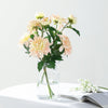 2 Pack | 30inch Cream/Blush Long Stem Artificial Dahlia Flower Spray, Rose Gold Silk Flower Bouquet