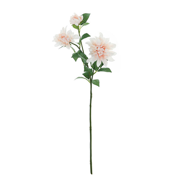 2 Pack | 30inch Blush/Rose Gold Long Stem Artificial Dahlia Flower Spray, Silk Flower Bouquet