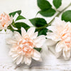 2 Pack | 30inch Blush/Rose Gold Long Stem Artificial Dahlia Flower Spray, Silk Flower Bouquet