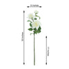2 Pack | 30inch Ivory Long Stem Artificial Dahlia Flower Spray, Silk Flower Bouquet