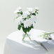 2 Pack | 30inch White Long Stem Artificial Dahlia Flower Spray, Silk Flower Bouquet