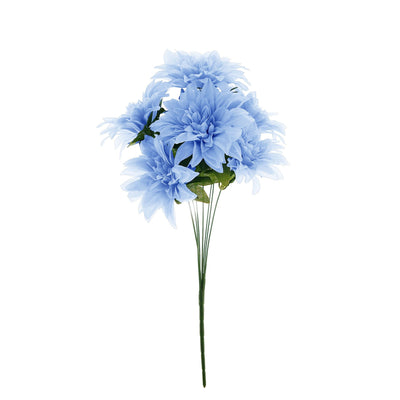 Pack of 2 | 20inch Blue Dahlia Flower Bushes, Artificial Wedding Bouquets