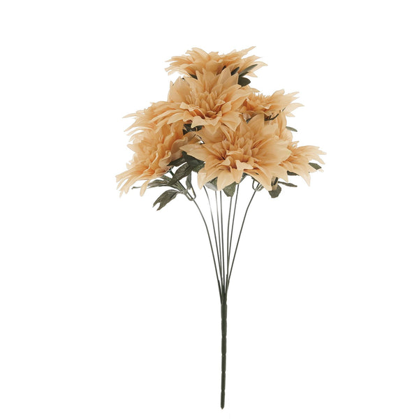 Pack of 2 | 20inch Champagne Dahlia Flower Bushes, Artificial Wedding Bouquets