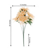 Pack of 2 | 20" Cream Dahlia Flower Bushes, Artificial Wedding Bouquets