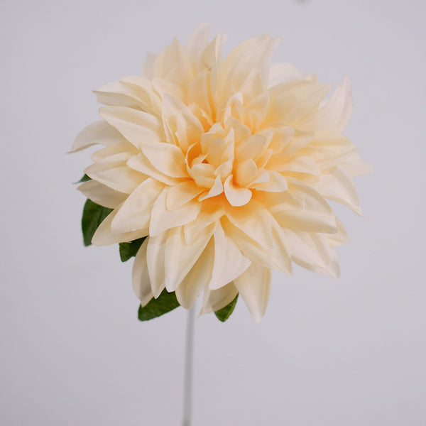 Pack of 2 | 20inch Cream Dahlia Flower Bushes, Artificial Wedding Bouquets