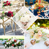 Pack of 2 | 20inch Ivory Dahlia Flower Bushes, Artificial Wedding Bouquets