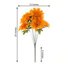 Pack of 2 | 20" Orange Dahlia Flower Bushes, Artificial Wedding Bouquets