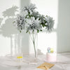 Pack of 2 | 20inch Silver Dahlia Flower Bushes, Artificial Wedding Bouquets