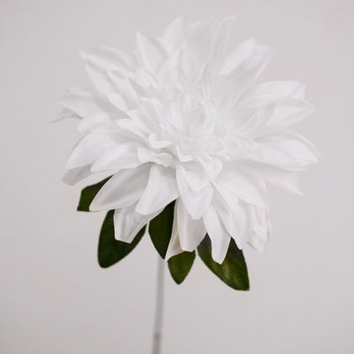 Pack of 2 | 20inch White Dahlia Flower Bushes, Artificial Wedding Bouquets