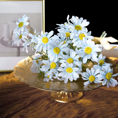 6 Bushes | 20inch Light Blue Daisy Flower Spray, Artificial Flowers Bouquet