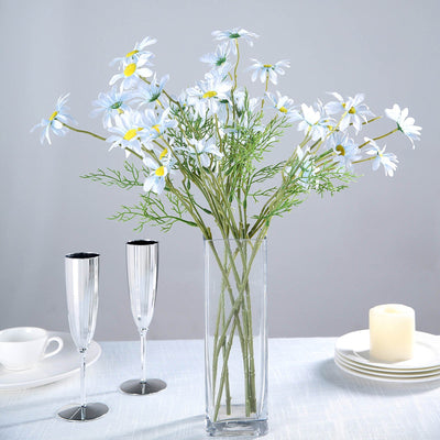 6 Bushes | 20 Light Blue Artificial Daisy Flower Spray, Silk Flowers  Bouquet