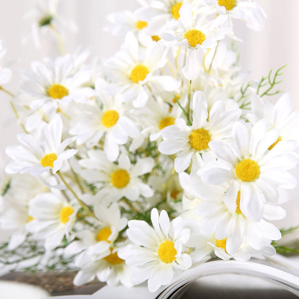 6 Bushes | 20inch White Daisy Flower Spray, Artificial Flowers Bouquet#whtbkgd#whtbkgd