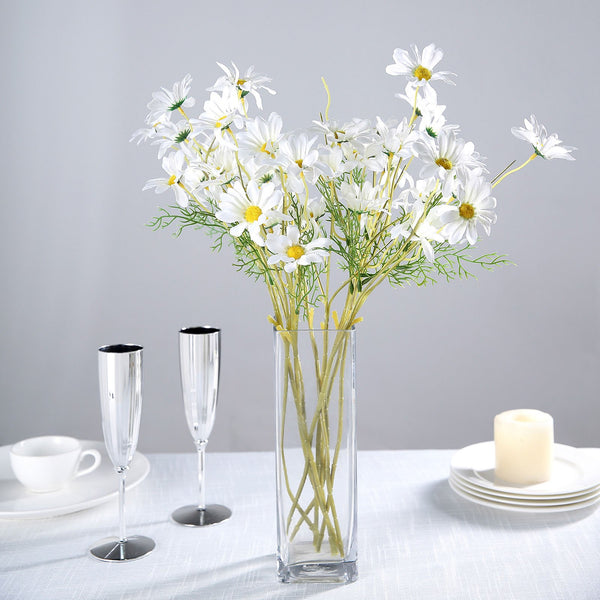 6 Bushes | 20inch White Daisy Flower Spray, Artificial Flowers Bouquet