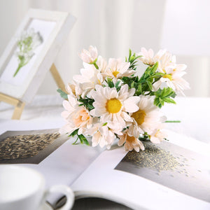 NOLITOY 12 Pcs Artificial Daisy Daisies Flowers Artificial Fake Flower  Bouquet Real Touch Flower Faux Daisies Home Decoration Photo Prop Dining  Table
