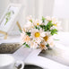4 Pack | 11inch Artificial Daisy Flower Bushes, Silk Flowers For Vases - Rose Gold/Blush