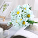4 Pack | 11inch Artificial Daisy Flower Bushes, Silk Flowers For Vases - Blue | eFavorMart