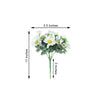 4 Pack | 11" Cream Artificial Daisy Flower Bushes Silk Flower Bouquet