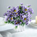 4 Pack | 11inch Artificial Daisy Flower Bushes, Silk Flowers For Vases - Lavender | eFavorMart