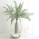 2 Bushes | 18Inch Artificial Boston Fern Leaf Stems, Faux Fern Plants Decor - Frosted Green