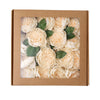 16 Pack | 4inch Artificial Blooming Silk Peonies, Real Touch Faux Flowers with Stem and Leaves