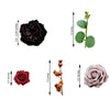 Artificial Foam Roses & Silk Peonies Mix Faux Flowers Box With Stem and Leaves - Assorted Colors
